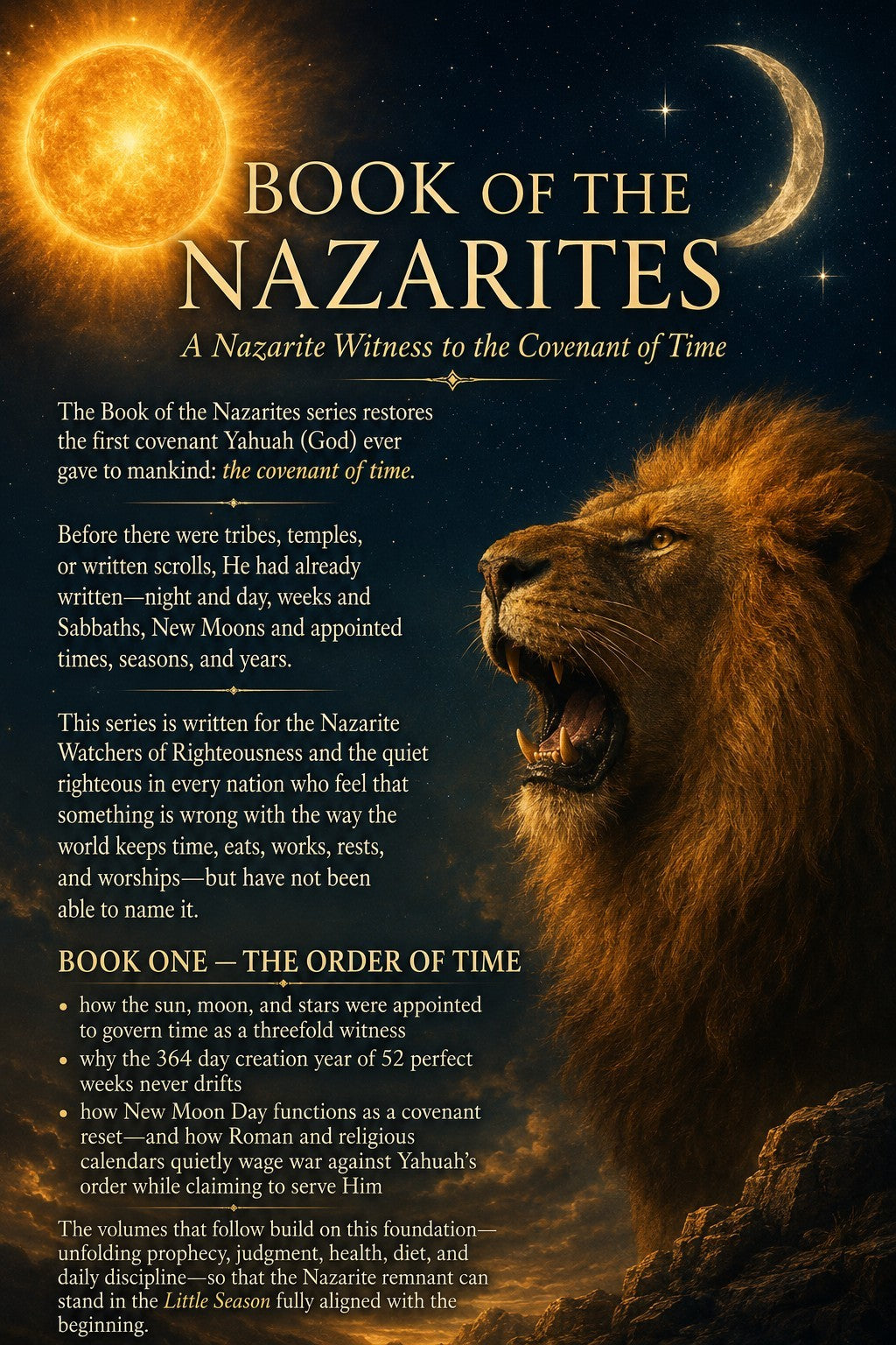 Book of the Nazarites Series — Book One: Restoration of Time and the Luminaries — Teaching Edition Audiobook MP3