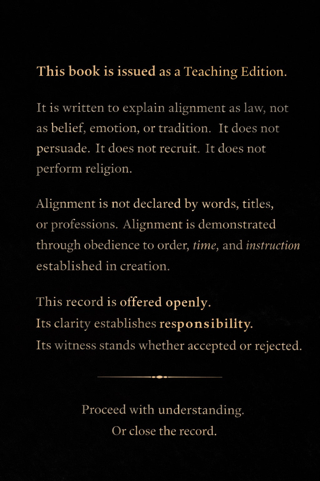 Book of the Nazarites Series — Book Three: The Book of the Law of Alignment — Teaching Edition Audiobook MP3