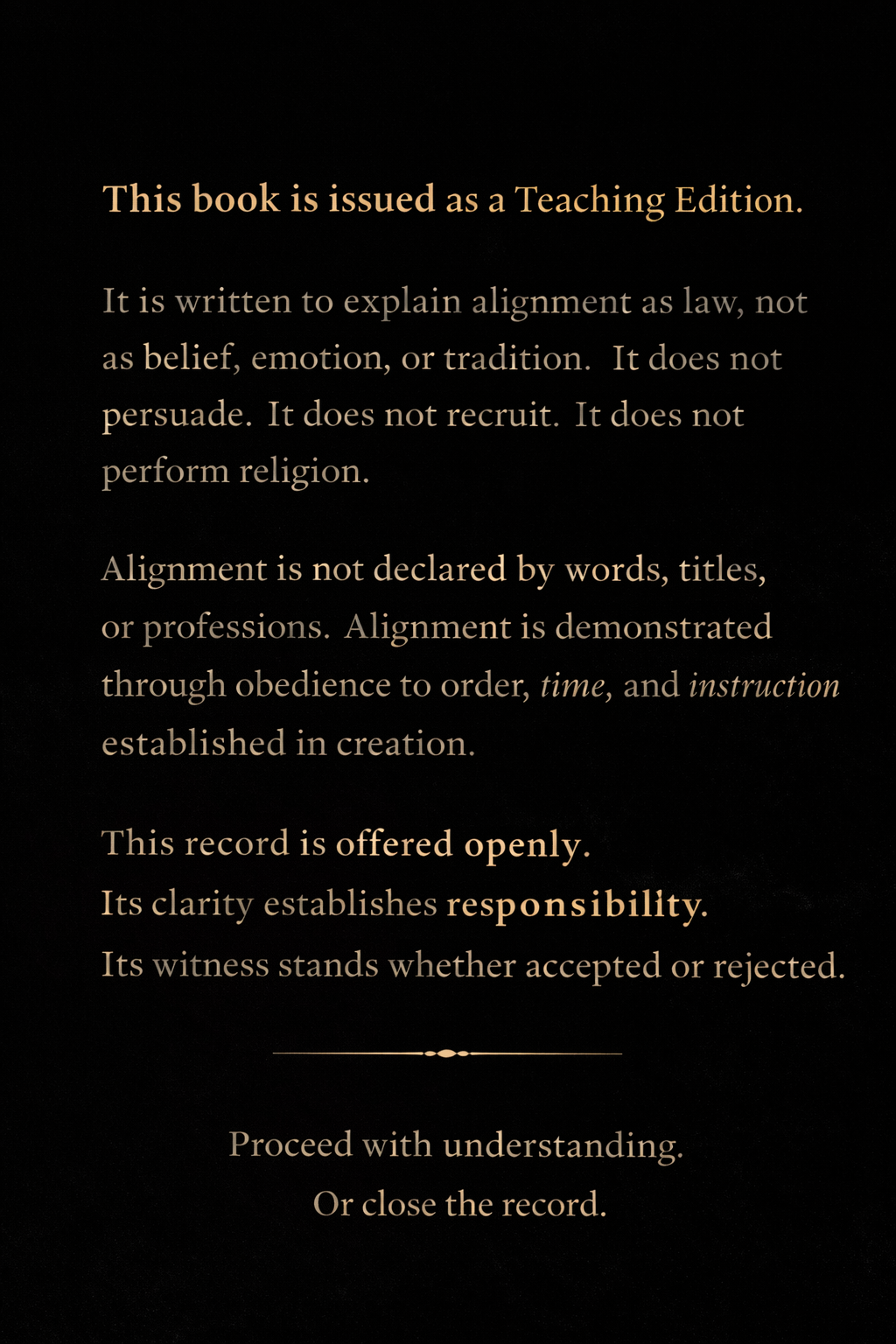 Book of the Nazarites Series — Book Three: The Book of the Law of Alignment — Teaching Edition eBook